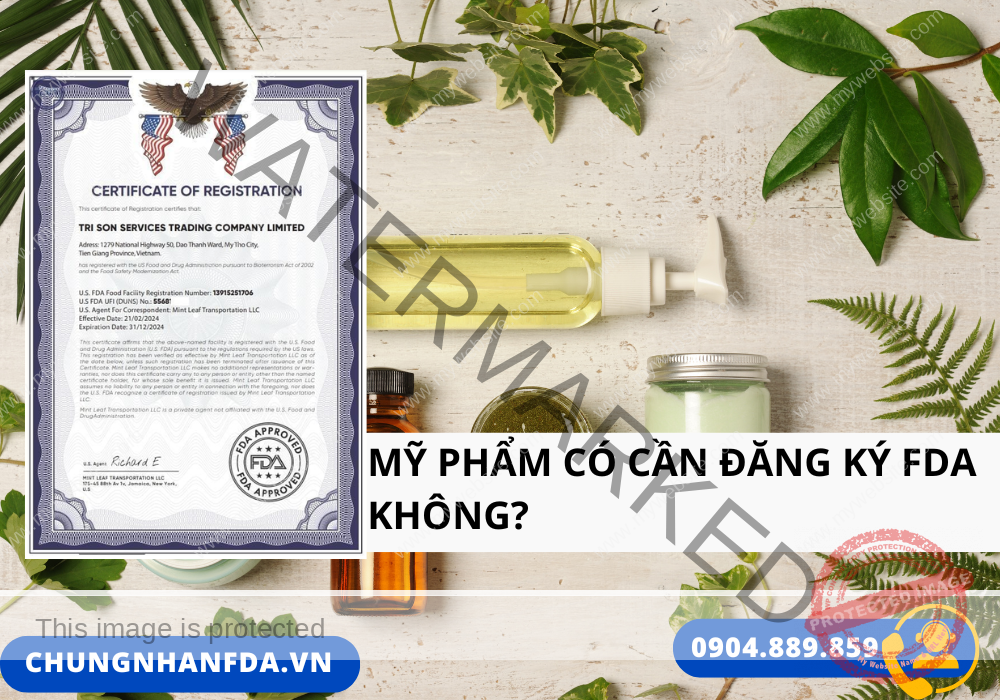 Mỹ phẩm có cần đăng ký FDA không